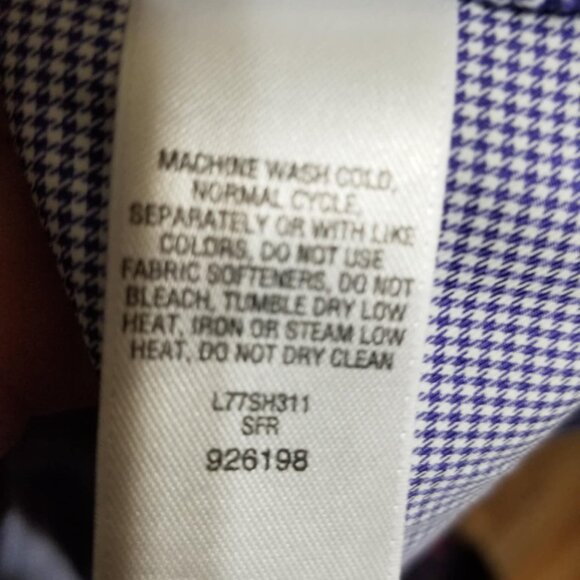 Cabela's Top, Plaid Shirt, Blue, White, Medium, Casual - Picture 5 of 6